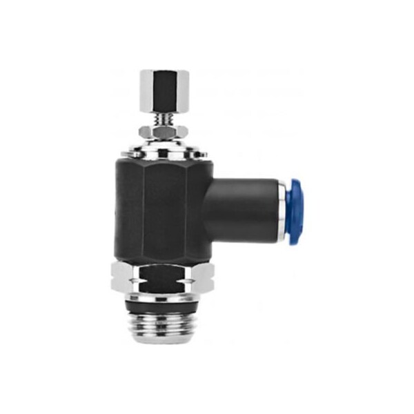 Alpha Technologies Aignep USA Needle Valve 8mm Tube x 3/8" Metal Release Collet Knob Adjustmet 57925-8-3/8 - main